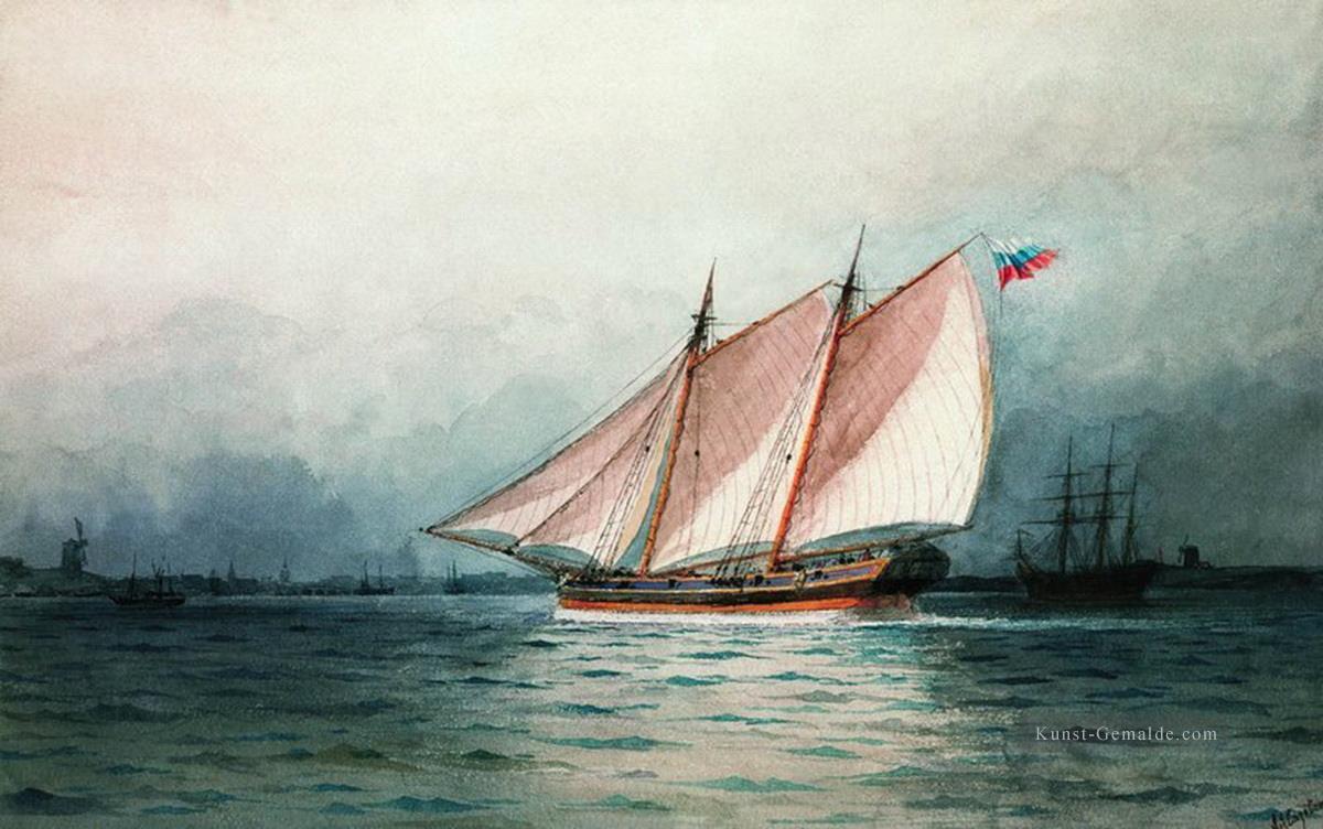 Segelschiff Verspielt Ivan Aiwasowski russisch Ölgemälde